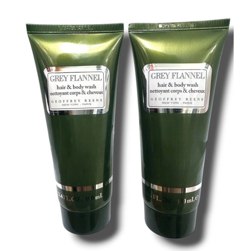 2x‎ Grey Flannel by Geoffrey Beene Hair And Body Wash 3.4oz Men's Shower Gel